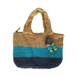 Magid Straw Tote With Tassels NWT